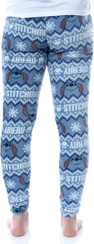 Vista 4 de Disney Lilo And Stitch - Pantalones de pijama de forro polar de felpa para jóvenes