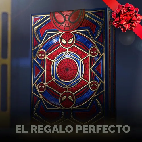 Vista 7 de theory11 Spiderman - Baraja de póquer de traje azul rojo dorado con obras de arte de películas personalizadas, magia, cardena, regalo de noche