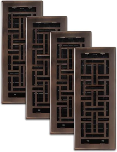 Vista 23 de Decor Grates Registro de suelo oriental AJH212-RB, 2 x 12 pulgadas, acabado de bronce frotado