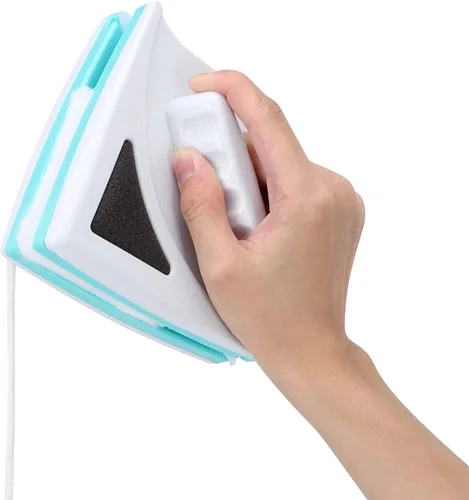 Vista 5 de Limpiaparabrisas magnético para ventana, limpiador de vidrio de doble cara, eficiente limpiador de ventanas magnético con cuerda de seguridad