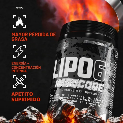 Vista 4 de Nutrex Research Cápsulas dietéticas Lipo-6 Hardcore Energy, 60