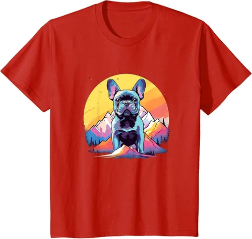 Vista 66 de French Bulldog Dog Men Women Kids T-Shirt Asphalt Grey