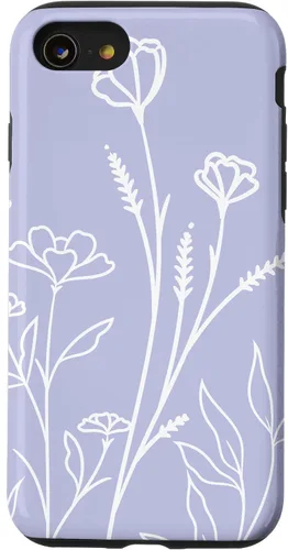 Vista 18 de Summer Wildflowers Pattern Pastel Design Floral Periwinkle Case for iPhone 17