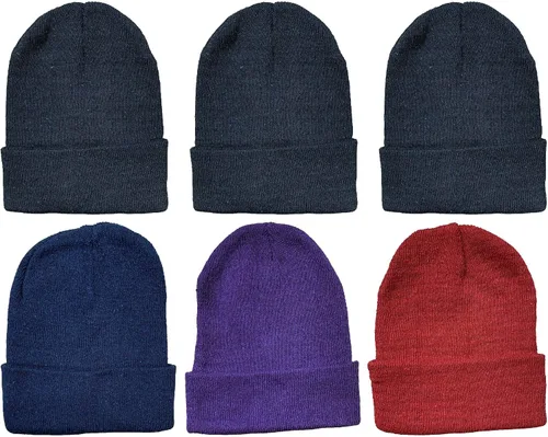 Vista 11 de Yacht & Smith Winter Beanie Hats Bulk for Men & Women, Wholesale Winter Hat Beanies, Homeless Donation Shelters 120 paquetes de gorros sólidos