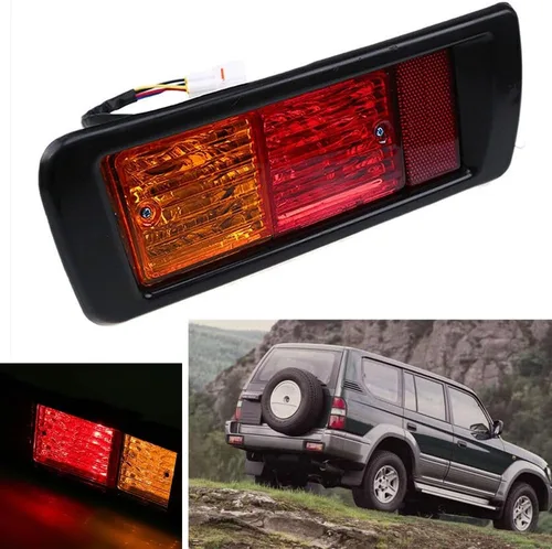 Vista 6 de Para Toyota Land Cruiser 90 95 1996-2002 Parachoques Trasero Luz Niebla Rojo Ámbar