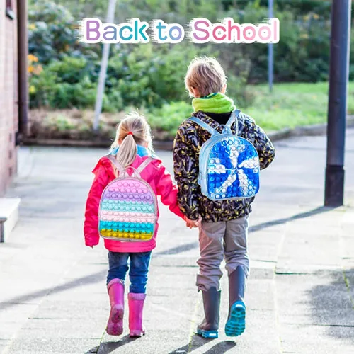 Vista 2 de GOHEYI Mochila escolar para niños y niñas, suministros para el regreso a clases, mochila clásica para niñas primaria, mochila de escuela pop