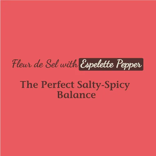 Vista 5 de Le Saunier de Camargue Flor de Sel con chile Espelette - Sal de acabado de sal marina francesa con chile suave - Sal escamosa gourmet cosechada a