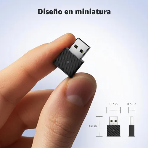 Vista 6 de Adaptador Bluetooth USB-C para PS5 - Transmisor inalámbrico Bluetooth 5.3 con APTX baja latencia y aptX adaptativo, Plug & Play