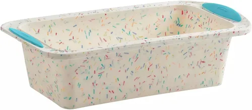 Vista 8 de Trudeau Bandeja para Pastel Confeti de Silicona de 8x8 Pulgadas – Híbrido Reforzado de Silicona Flexible y Forro Duro para Estabilidad