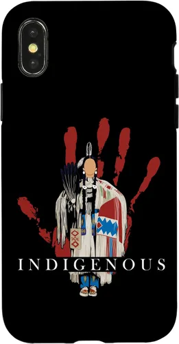 Vista 5 de Funda para iPhone 17 con diseño de sangre india de mano roja indígena nativa americana