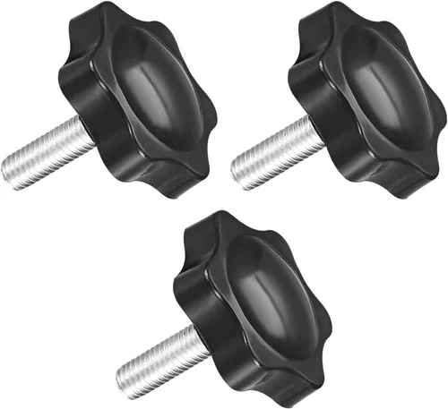 Vista 18 de METALLIXITY Perillas de tornillo de mango de sujeción (M6x26mm) 1 unidad, agarre de metal en forma de estrella - para construcción de viviendas