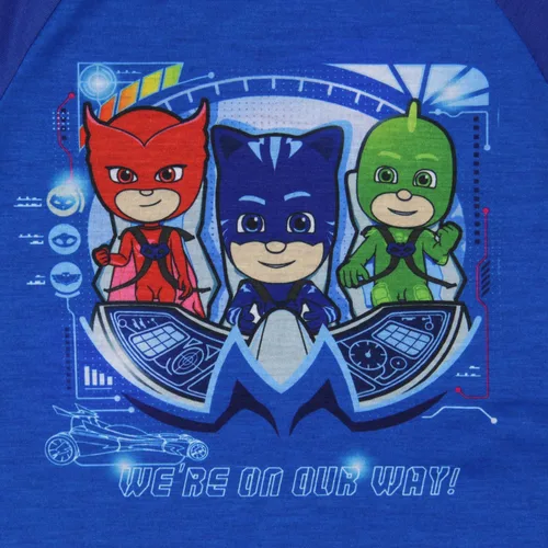 Vista 3 de PJ Masks - Conjunto de pijama para niños pequeños, Gekko Catboy Owlette We're On Our Way