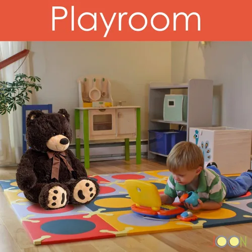Vista 5 de Joon Oso de peluche grande – Pelaje esponjoso, cinta y moño, huellas distintivas – Alegría abrazable y adorable, regalo ideal para baby showers