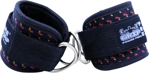 Vista 11 de Correas de tobillo para máquinas de cable con doble anillo en D, puños de neopreno premium ajustables para mejorar piernas, abdominales y glúteos