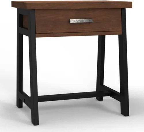 Vista 36 de Simpli Home - Sawhorse - Mesa de centro, color castaño oscuro., Pino, Distressed Grey