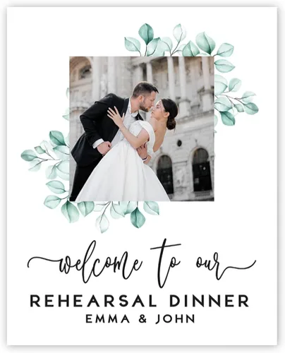 Vista 8 de Andaz Press Letrero de cena de ensayo de boda, lienzo personalizado, 16 x 20 pulgadas, letreros de cena de ensayo fotográfico personalizados