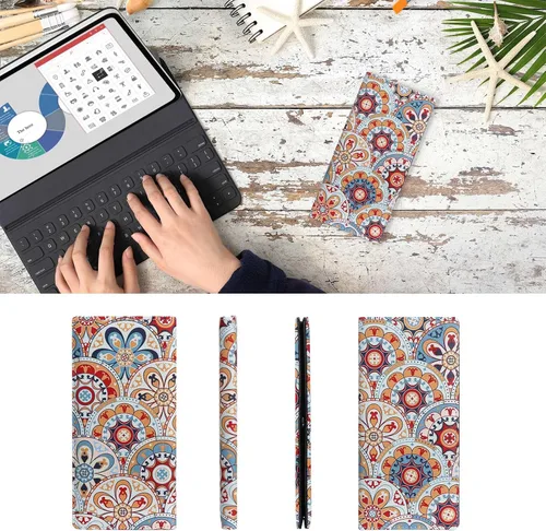 Vista 49 de HUA ANGEL Billetera ultra delgada para mujer, con bloqueo RFID, tarjetero de crédito, plegable, largo, hebilla magnética, billete para mujer, Owl