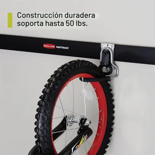 Vista 3 de Sistema de almacenamiento de cochera VerticalRubbermaid FastTrack bicicleta gancho, 1784463