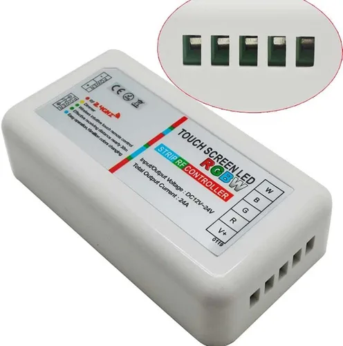 Vista 3 de RGBW RGB 4PIN 5PIN Controlador de tira LED 2.4GHz RF Pantalla táctil inalámbrica Control remoto 5050SMD 3528 RGBWW RGBCW LED Strip LED Bombilla