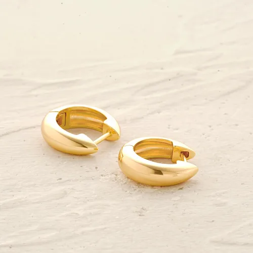Vista 6 de MYEARS Aretes de Oro para Mujer Huggie Hoop Ear Stud Cuff 14K Pequeños Simples Hipoalergénicos Joyería de Uso Diario