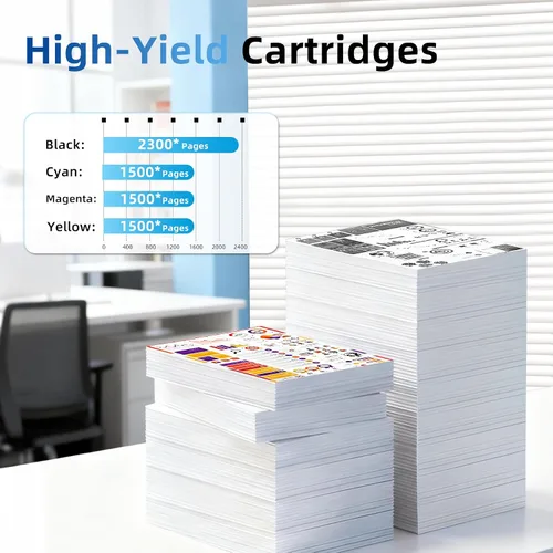 Vista 3 de 950XL/951XL Cartucho de tinta de alto rendimiento de repuesto para HP 950XL/951XL HP 950/951 950/951XL Paquete combinado compatible con HP officejet