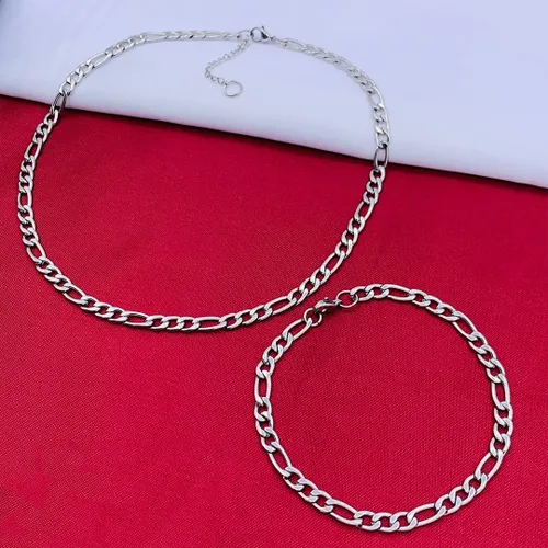DUO CADENA, CARTIER PLATEADA 1.2mm de Chechos Joyas y Accesori