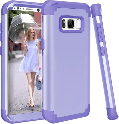 Vista 8 de Funda de teléfono para Samsung Galaxy S8 Plus, cubierta dura, a prueba de golpes, silicona suave, híbrida, tres capas, resistente, accesorios