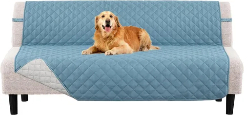 Vista 15 de PrinceDeco Funda de sofá para perros, lavable y reversible, apta para mascotas, resistente al agua, protector de muebles con correas elásticas