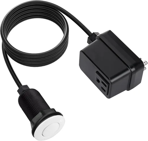 Vista 11 de Interruptor de Triturador de Basura, Kit Inalámbrico de Encendido y Apagado por Aire para Eliminador de Desperdicios de Alimentos, Plástico Negro