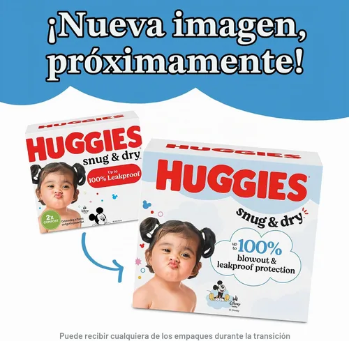 Vista 2 de Pañales Huggies Snug & Dry para bebé