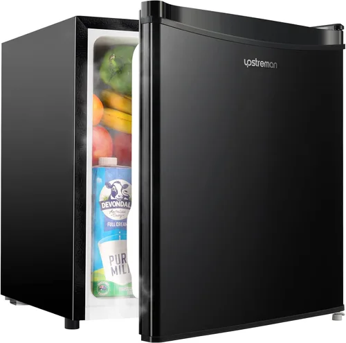 Vista 11 de Upstreman - Mini refrigerador de 1.7 pies cúbicos con congelador, acero inoxidable -FR17