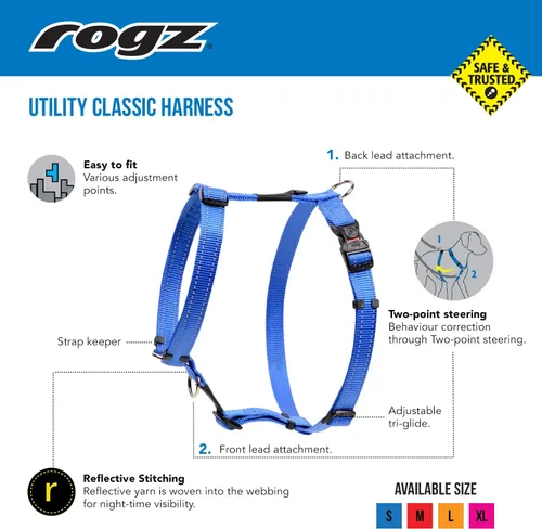 Vista 2 de Arnés reflectante ajustable para perros pequeños a medianos; collar y correa a juego disponibles, negro