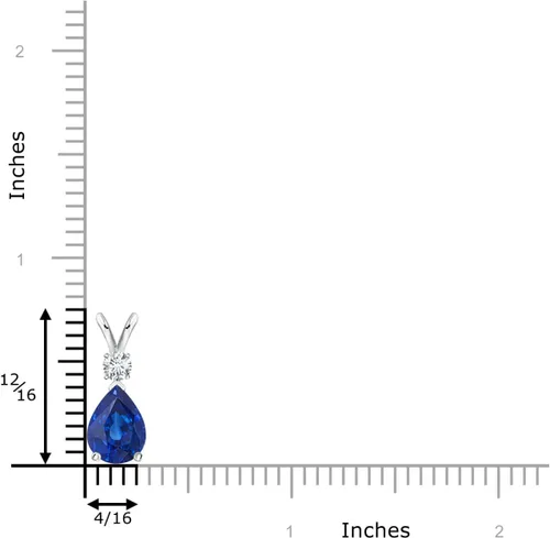 Vista 31 de Angara Colgante de lágrima de zafiro azul natural con diamante en plata/oro macizo de 14 quilates/platino Cumpleaños, compromiso, aniversario