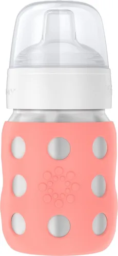 Vista 7 de Lifefactory Biberón de cuello ancho aislado al vacío de acero inoxidable de 8 onzas con pezón etapa 2 (3-6 meses) melón (LS2211WCA4)