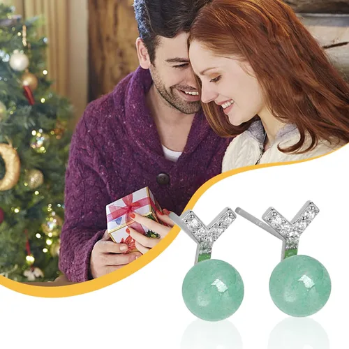Vista 44 de Jade Earrings Studs,Green Jade Earrings for Women,925 Sterling Silver Earrings Studs for Sensitive Ears,Handmade Jade Earrings for Birthday