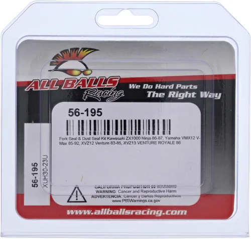 Vista 4 de All Balls Racing 56-195 Kit de retenes de horquilla y polvo compatible con/repuesto para Kawasaki Ninja 1000 R (ZX 1000A) 1986-1987