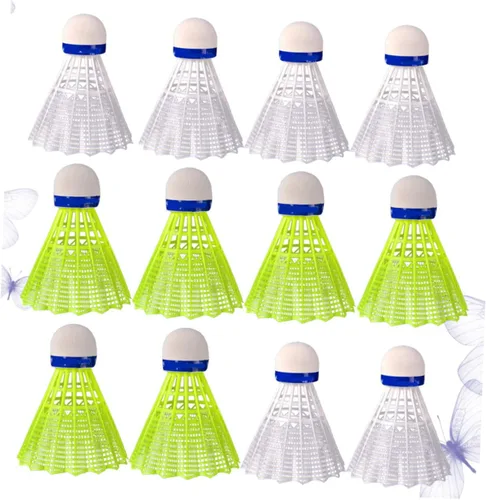 Vista 7 de Sosoport 12pcs Nylon Plastic Badminton Shuttlecocks Sports Supplies Exercise Accessories Badminton Birdies for Students