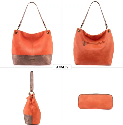 Vista 3 de Montana West Hobo Bag - Bolsos y bolsos para mujer con asa superior con cremallera