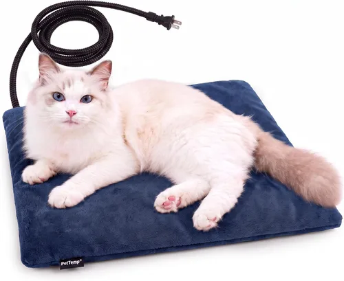 Vista 28 de Almohadilla térmica para mascotas para gatos, perros, interiores y exteriores, impermeable, con calefacción, cama para gatos, cama climatizada