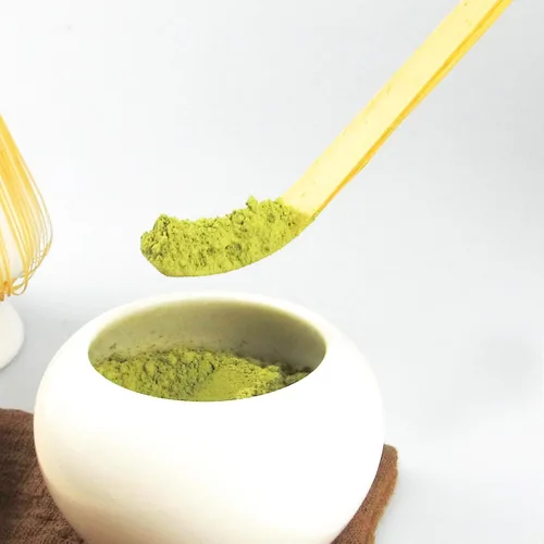 Vista 3 de Artcome Juego de té matcha japonés de 6 piezas, batidor matcha, cuchara tradicional, cuchara de té, paño de té, soporte de bambú, soporte