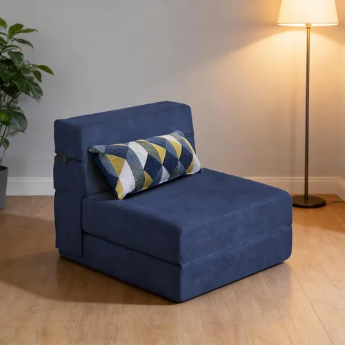 Vista 9 de Nigoone Sofá Cama Futón, Silla Plegable Versátil para Dormir con Almohada, Espuma Viscoelástica de Soporte, Tela de Pana Suave, Sofá de Piso Negro