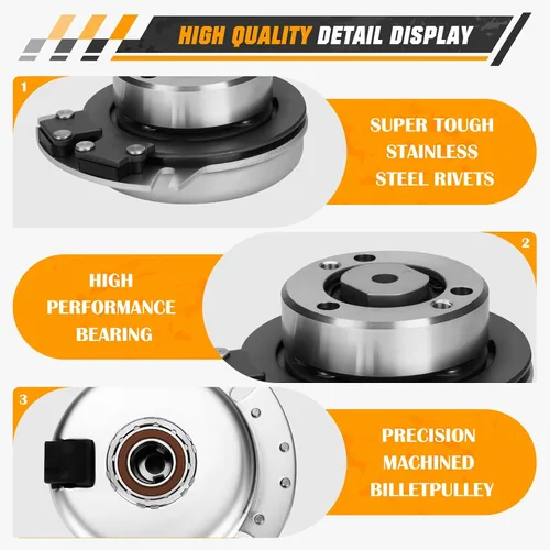 Vista 4 de Embrague de hoja de toma de fuerza 02763200 se adapta a Ariens Gravely 28 32 pulgadas cortacésped trasero motor Rider Zoom 52711900 52712000