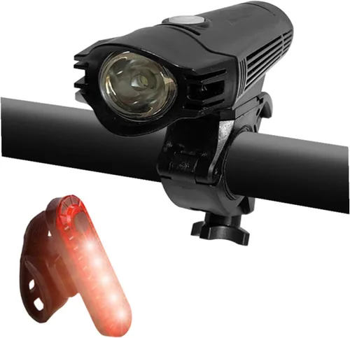 Vista 7 de Toddmomy Rechargeable Bike Light Set Front and Rear LED Bicycle Safety Lamp Waterproof USB Charging Cycling Headlight Taillight Combo for Night