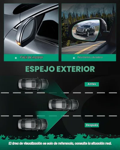 Vista 6 de SCITOO Espejo retrovisor lateral del conductor Se adapta a furgonetas Ford