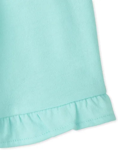 Vista 4 de The Children's Place Pantalones cortos de moda para bebés y niñas pequeñas, Tie Dye AzureusRainbow Circles- Paquete de 3, 18-24 meses