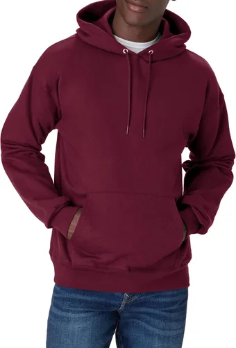 Vista 15 de Hanes Sudadera con capucha de forro polar pesado para hombre, sudadera de algodón para hombre Negro