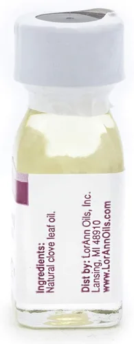 Vista 6 de LorAnn Aceite de hoja de clavo SS Sabor natural, 1 botella de dram (0.0125 fl oz - 0.1 fl oz - 1 cucharadita)