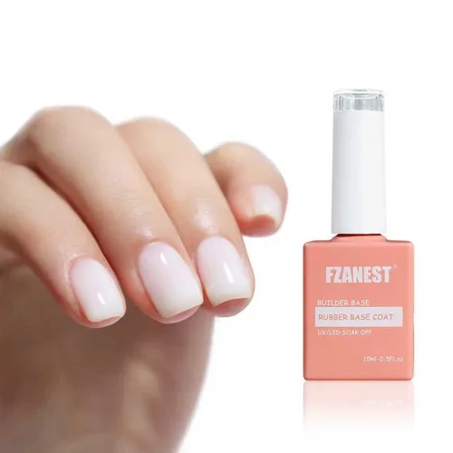 Vista 13 de FZANEST Gel constructor de base de goma para uñas, esmalte de gel de color transparente, capa base de goma elástica para extensión de engrosamiento