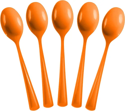 Vista 12 de Exquisite Cucharas de plástico negras, 50 piezas, cucharas negras, utensilios desechables, juego de cubiertos de plástico resistente