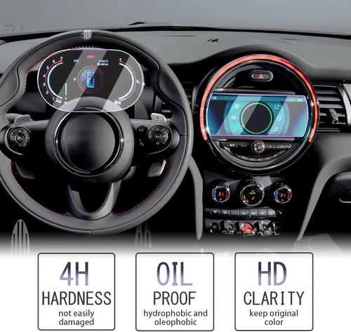 Vista 2 de Protector de pantalla Mini Cooper F55 F56 F57 2024 2025 Mini 8.8 pulgadas, protector de pantalla de infoentretenimiento, láminas protectoras de Mini